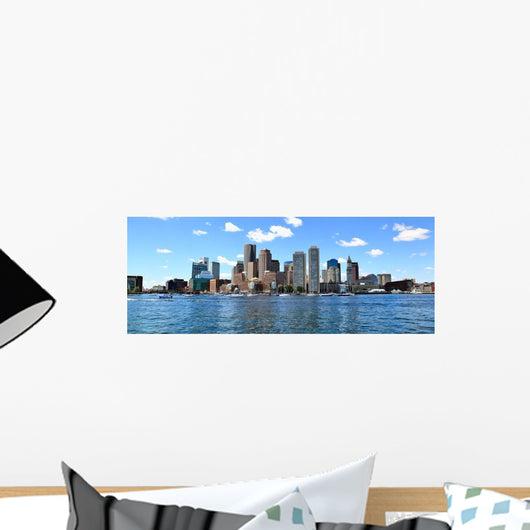 Boston Skyline Panoramic Wall Decal