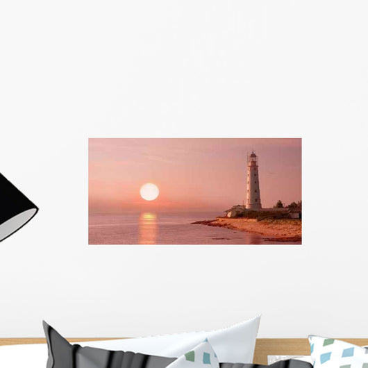Lighthouse and Sunset Wall Decal