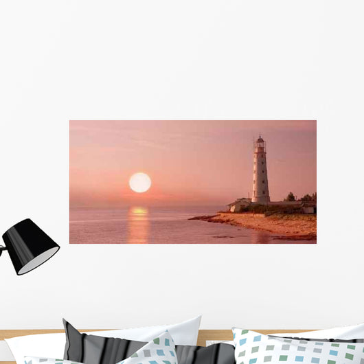 Lighthouse and Sunset Wall Decal