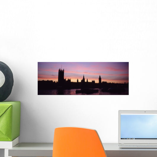 Silhouette Of Palace Of Westminster, London,England,Uk Wall Mural