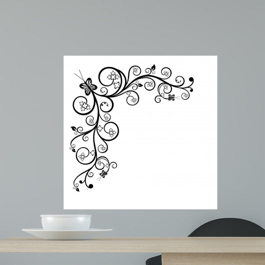 Floral Corner Design Element