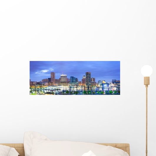 Downtown City Skyline Wall Decal