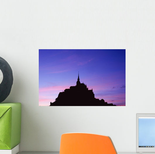Mont St Michel At Sunset Wall Mural