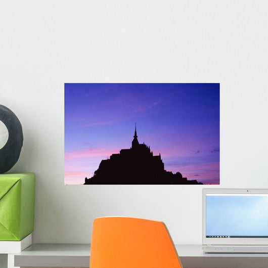Mont St Michel At Sunset Wall Mural