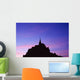 Mont St Michel At Sunset Wall Mural