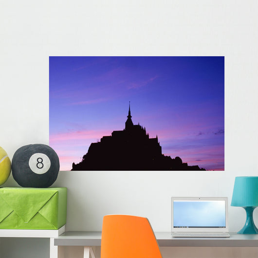 Mont St Michel At Sunset Wall Mural