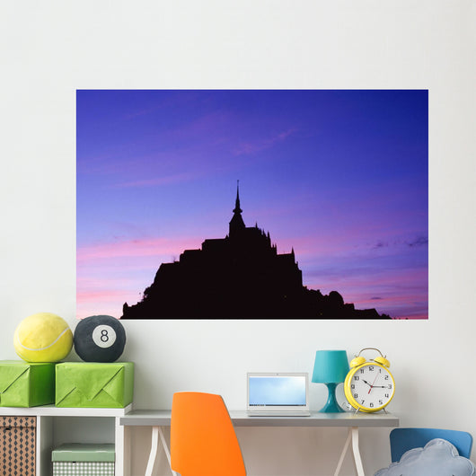Mont St Michel At Sunset Wall Mural