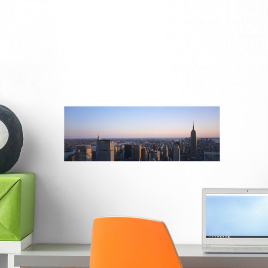 Panoramic View Of Manhattan Wall Mural