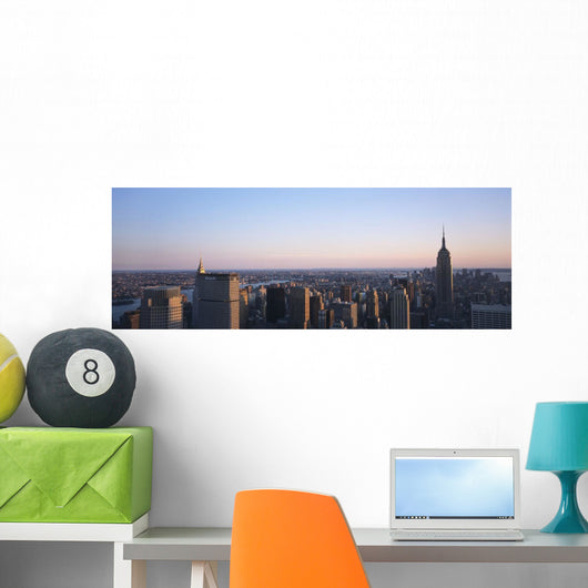 Panoramic View Of Manhattan Wall Mural