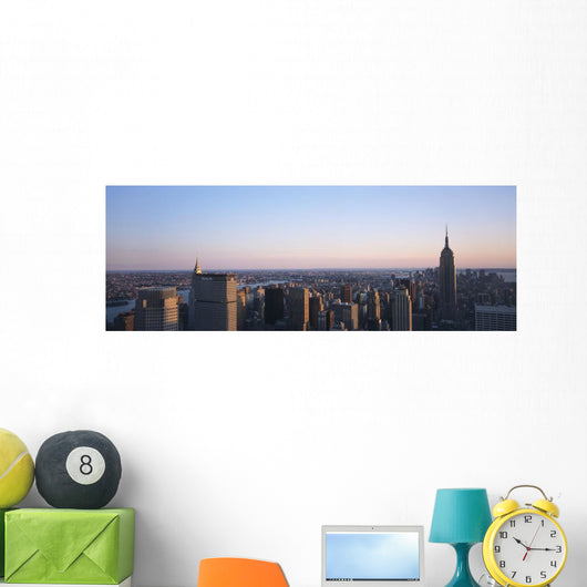 Panoramic View Of Manhattan Wall Mural