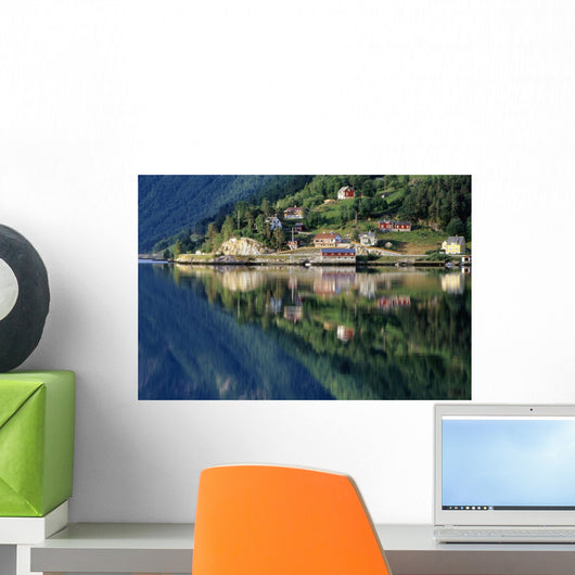 Mountain Reflected In Lake Wall Mural