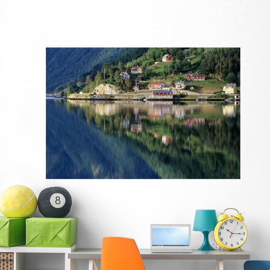 Mountain Reflected In Lake Wall Mural