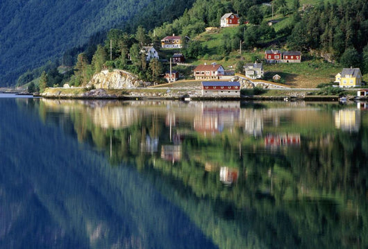 Mountain Reflected In Lake Wall Mural