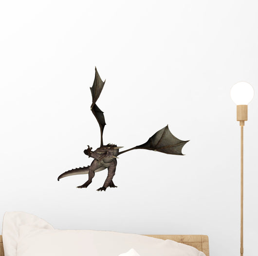 Flying Western Dragon Wall Decal