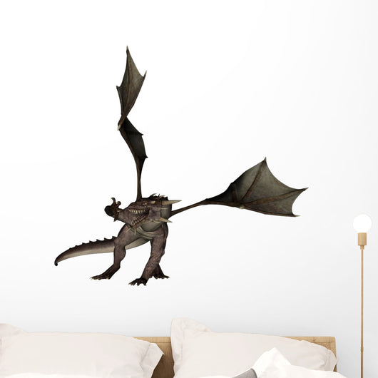 Flying Western Dragon Wall Decal