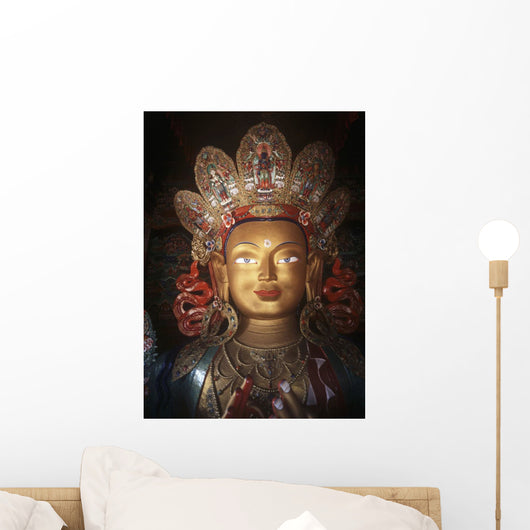 Maitreya Buddha At Thikse Monastery Wall Mural