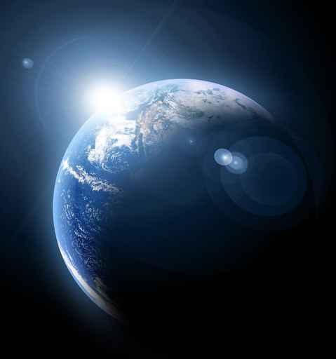 Whole Earth before Sun Wall Decal