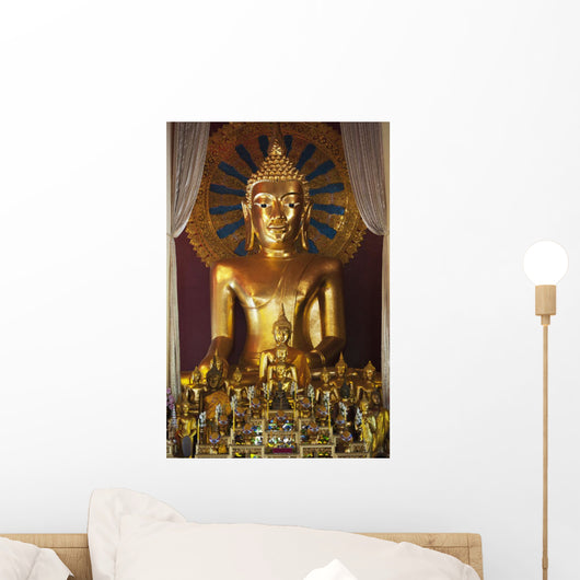 Buddhist Statue In Wat Phra Singh Temple Wall Mural