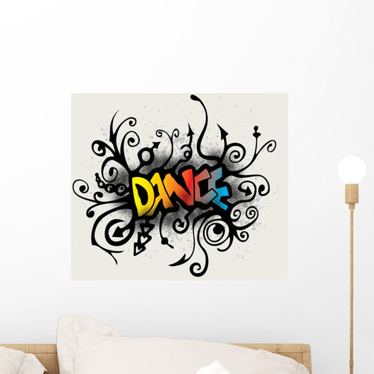 Vines Growing into a Dance Pattern Wall Decal
