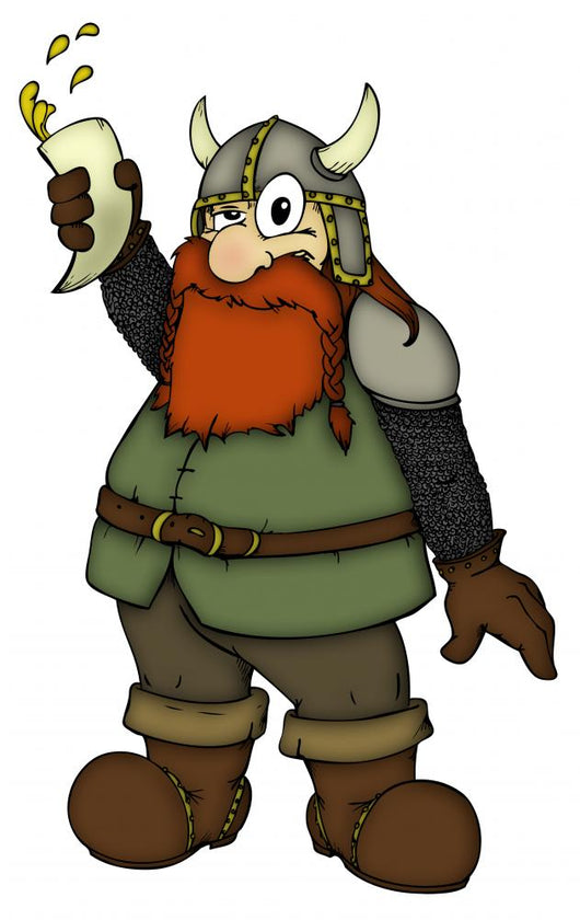 Toasting Dwarf Viking Wall Decal