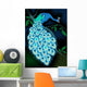 Perching Blue Peacock Wall Mural