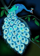 Perching Blue Peacock Wall Mural