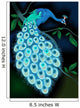 Perching Blue Peacock Wall Mural