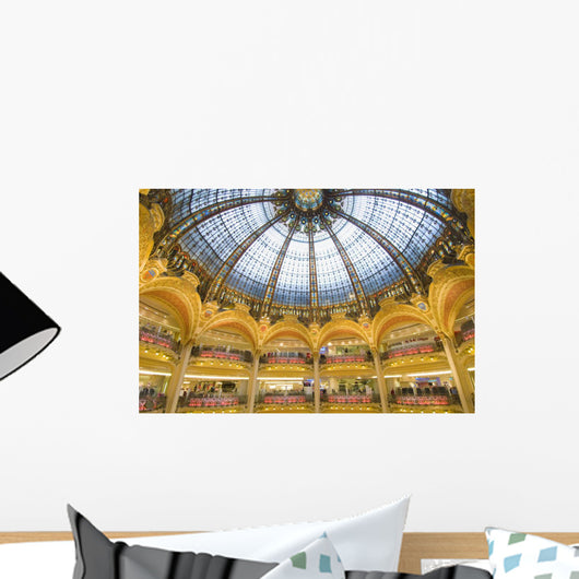 Domed Central Area Of Galeries Lafayette, Paris, France Wall Mural