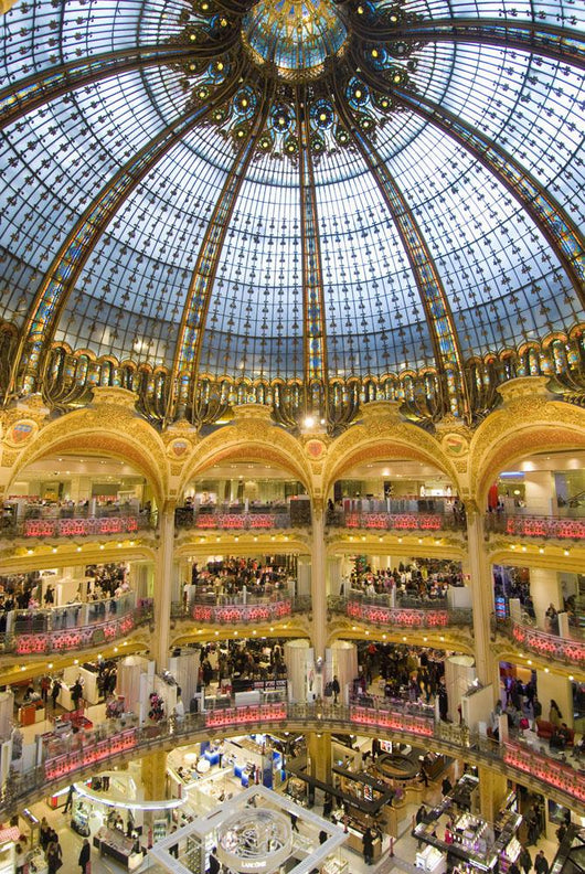 High View Of The Domed Central Area Of Galeries Lafayette Wall Mural