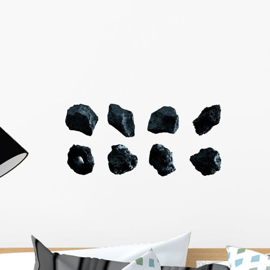 Dark Matter Rock Asteroids Wall Decal Sticker Set