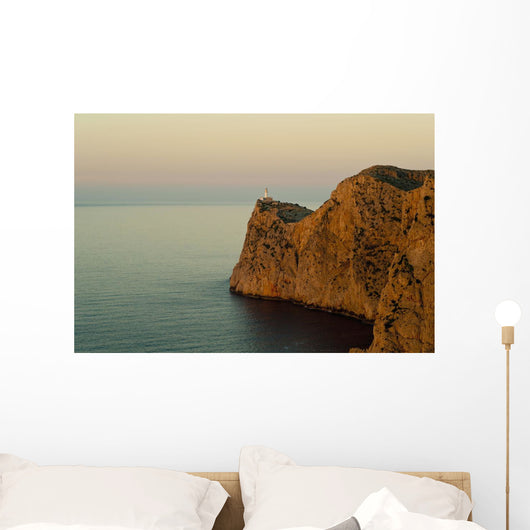 Views Of The Lighthouse At Sunset Wall Mural