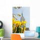 Views Of The Empire State Building And Flowers In Springtime Wall Mural