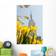 Views Of The Empire State Building And Flowers In Springtime Wall Mural
