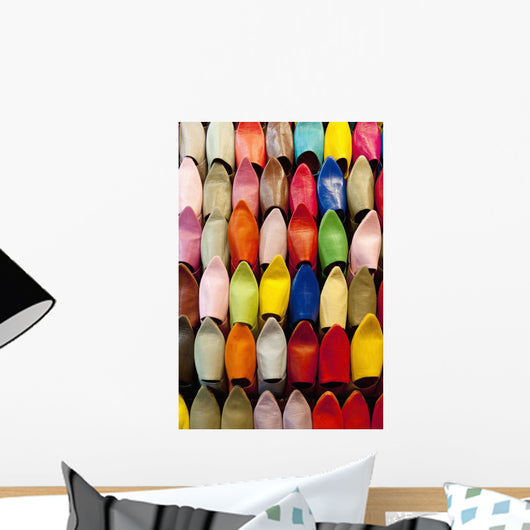 Colourful slippers for sale Wall Mural