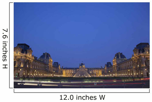 France, Louvre Museum at dusk Wall Mural