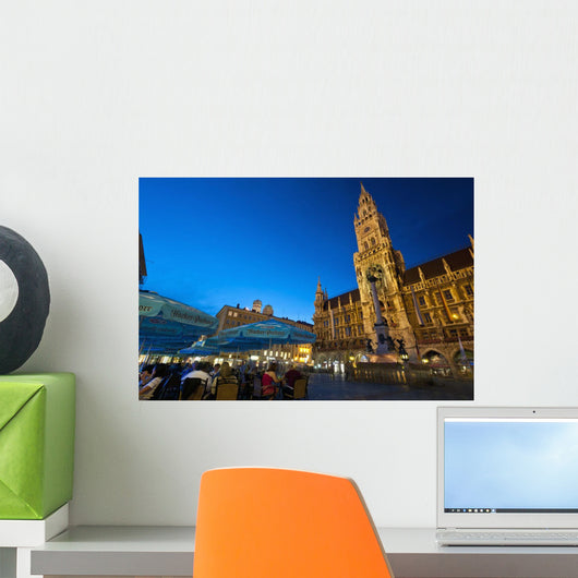 Germany, Bavaria, Marienplatz Wall Mural
