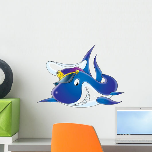 shark captain Wall Decal