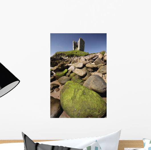 Minard Castle And Rocky Beach Wall Mural