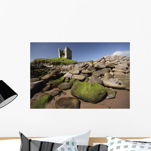 Minard Castle And Rocky Beach Wall Mural