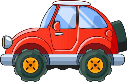 Red Cartoon Car Wall Decal