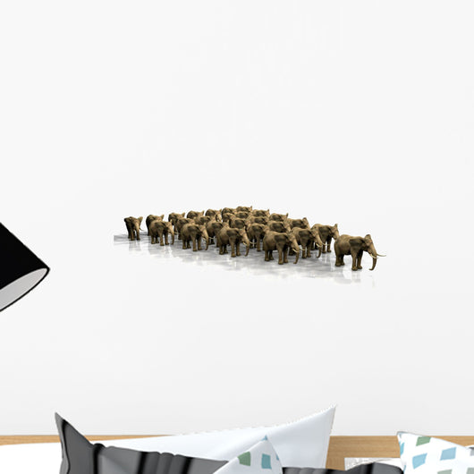 Elephants Wall Mural