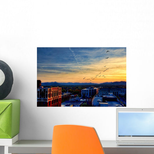 Asheville North Carolina Sunset Wall Decal