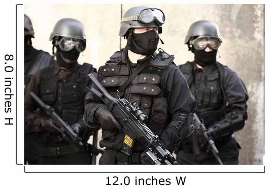 SWAT officer in full tactical gear. Wall Mural