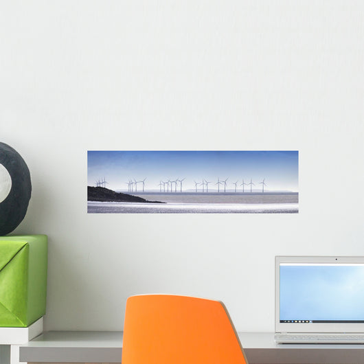 Wind Turbines Along The Coast Wall Mural