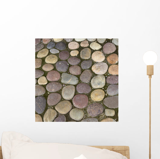 Various Colored Stones On The Ground Wall Mural