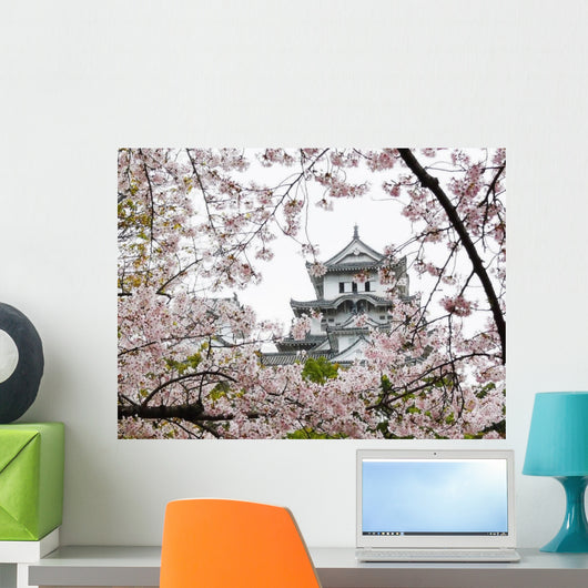Himeji Castle during Sakura Wall Mural