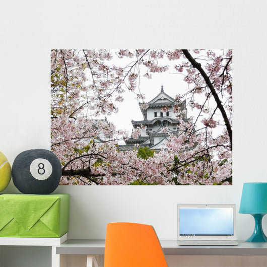 Himeji Castle during Sakura Wall Mural