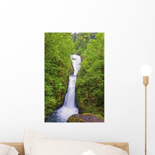 Bridal Veil Falls In Columbia River Gorge National Scenic Area Wall Mural