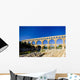 Roman aqueduct, Pont du Gard, Languedoc-Roussillon, France Wall Mural
