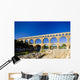 Roman aqueduct, Pont du Gard, Languedoc-Roussillon, France Wall Mural